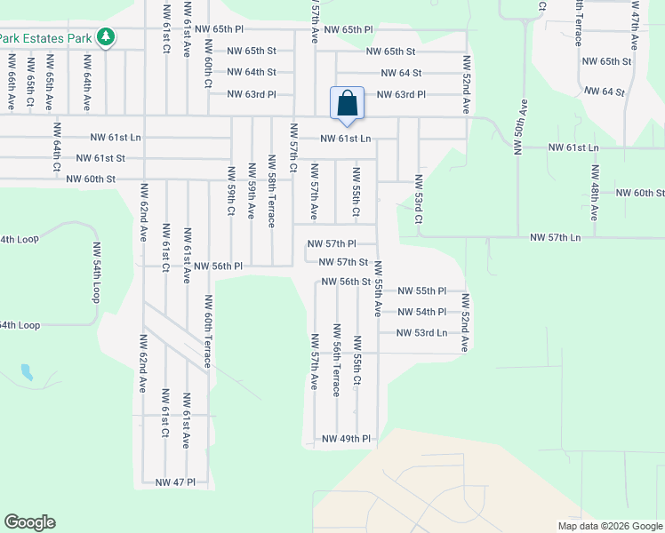 map of restaurants, bars, coffee shops, grocery stores, and more near 5690 Northwest 57th Street in Ocala