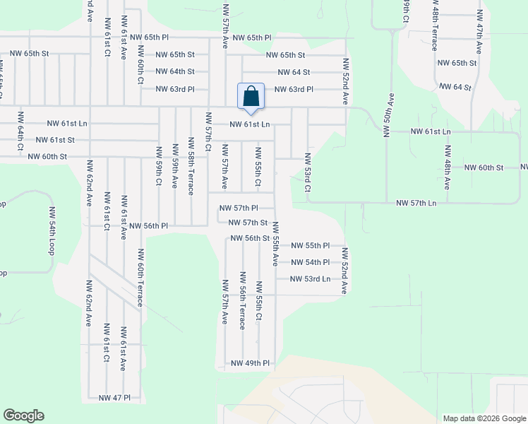 map of restaurants, bars, coffee shops, grocery stores, and more near 5577 Northwest 57th Place in Ocala