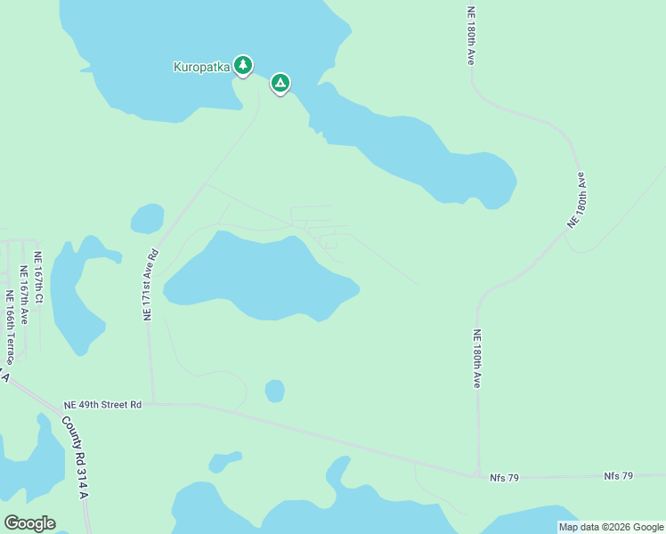 map of restaurants, bars, coffee shops, grocery stores, and more near 17624 Northeast 61st Street Road in Silver Springs