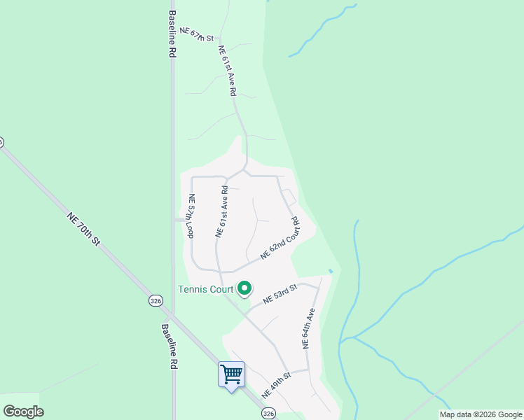 map of restaurants, bars, coffee shops, grocery stores, and more near 6189 Northeast 57th Place in Silver Springs