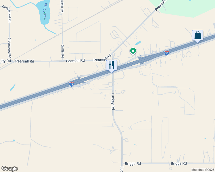 map of restaurants, bars, coffee shops, grocery stores, and more near 17971 Luckey Road in Atascosa