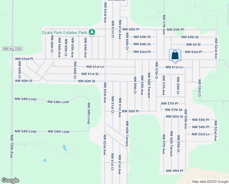 map of restaurants, bars, coffee shops, grocery stores, and more near 5871 Northwest 61st Court in Ocala