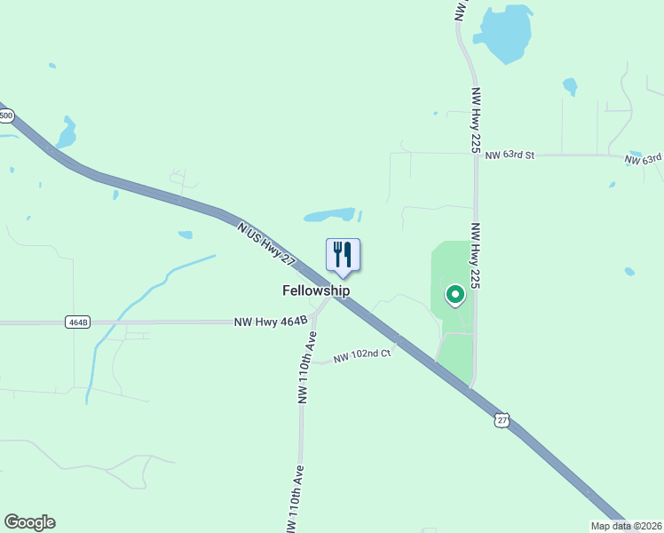 map of restaurants, bars, coffee shops, grocery stores, and more near 10479 N Us Highway 27 in Ocala