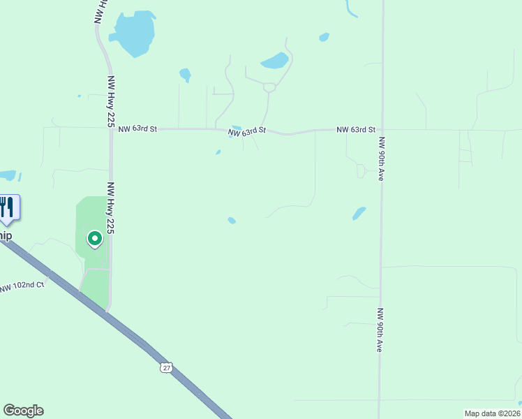 map of restaurants, bars, coffee shops, grocery stores, and more near 9250 Northwest 63rd Street in Ocala
