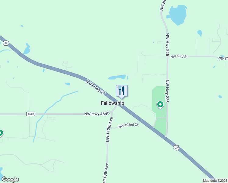 map of restaurants, bars, coffee shops, grocery stores, and more near 10479 U.S. 27 in Ocala