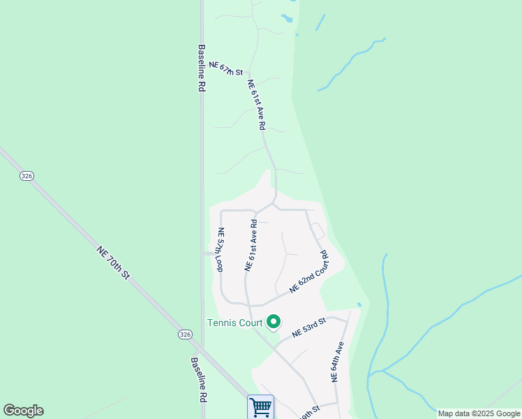 map of restaurants, bars, coffee shops, grocery stores, and more near 5802 Northeast 61st Avenue Road in Silver Springs