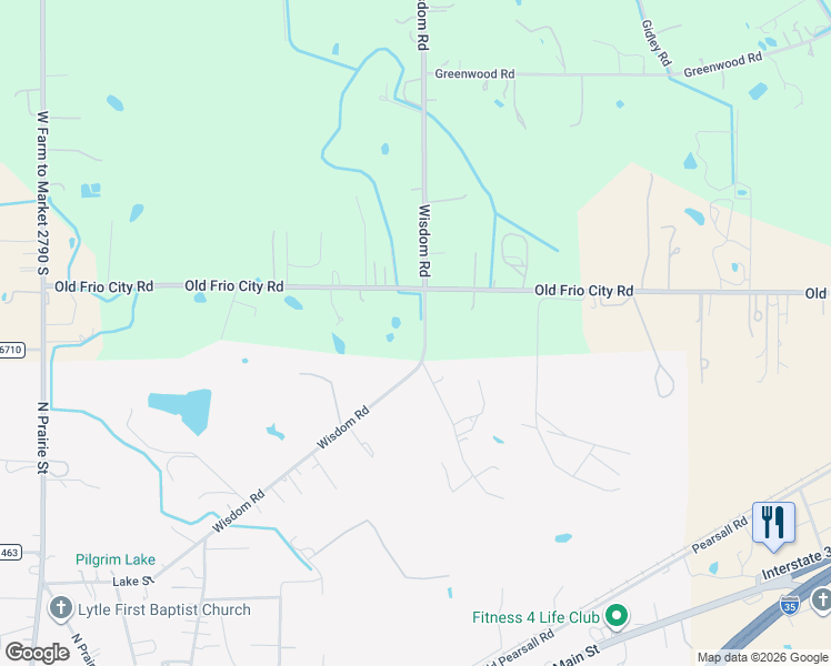 map of restaurants, bars, coffee shops, grocery stores, and more near 14844 Old Frio City Road in Lytle