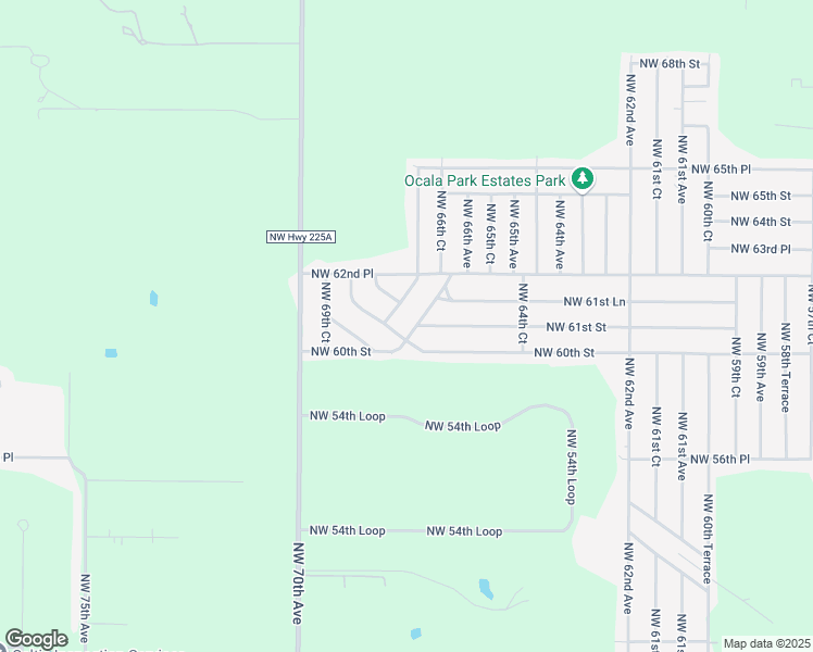 map of restaurants, bars, coffee shops, grocery stores, and more near 6060 Northwest 67th Avenue Road in Ocala