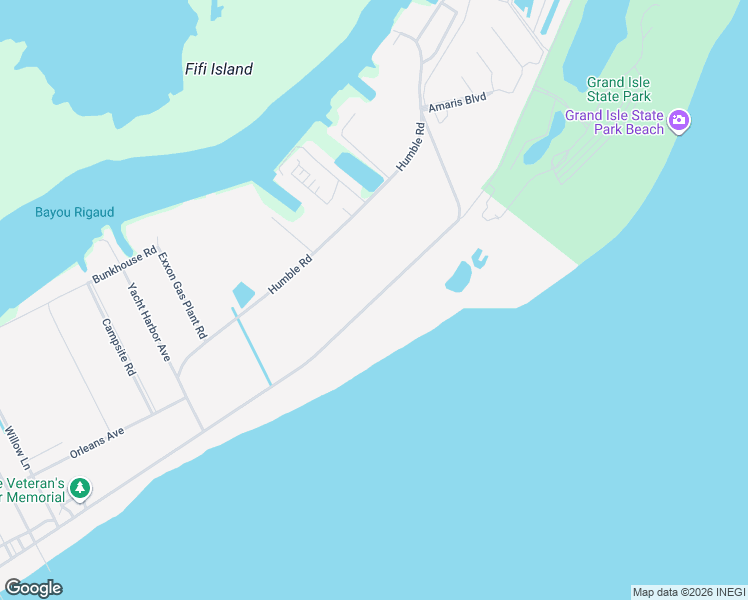 map of restaurants, bars, coffee shops, grocery stores, and more near 5828 Hwy 1 in Grand Isle