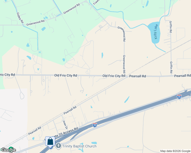 map of restaurants, bars, coffee shops, grocery stores, and more near 13816 Old Frio City Road in Lytle
