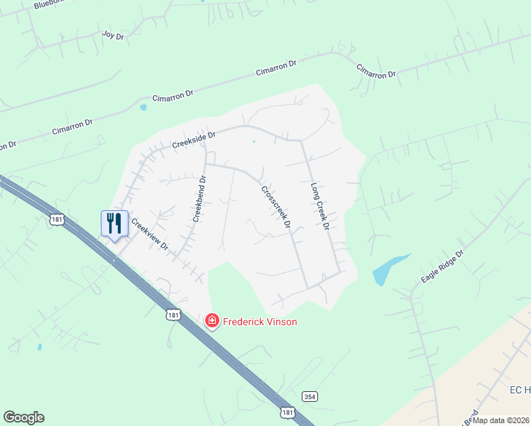 map of restaurants, bars, coffee shops, grocery stores, and more near 202 Crosscreek Drive in Floresville