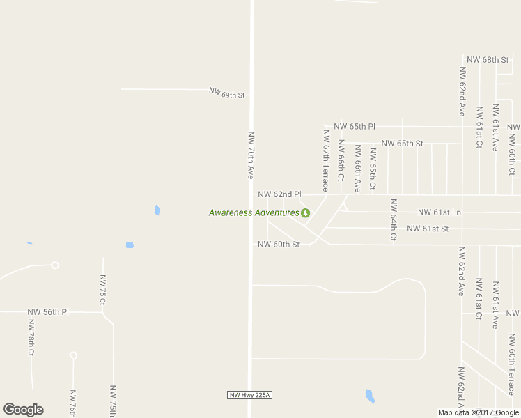 map of restaurants, bars, coffee shops, grocery stores, and more near 6171 Northwest Highway 225A in Ocala