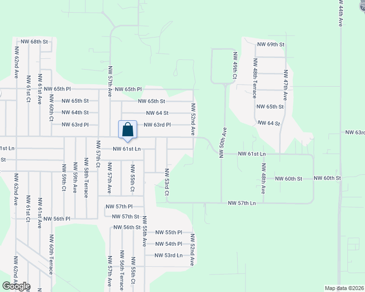 map of restaurants, bars, coffee shops, grocery stores, and more near 5255 NW 61st Ln in Ocala
