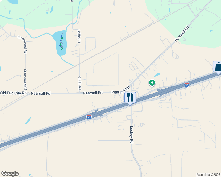 map of restaurants, bars, coffee shops, grocery stores, and more near 13001-13249 Pearsall Road in Atascosa