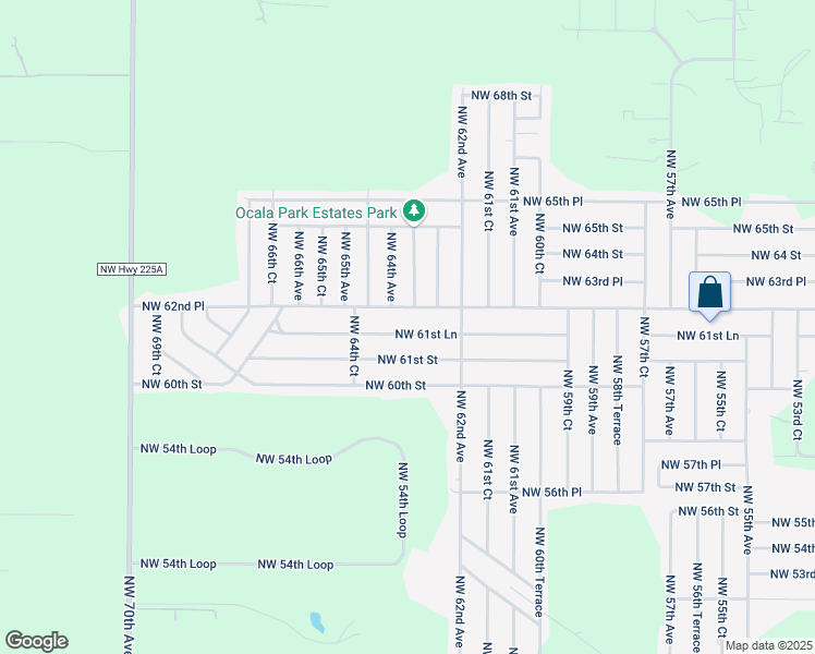 map of restaurants, bars, coffee shops, grocery stores, and more near 6349 Northwest 61st Lane in Ocala