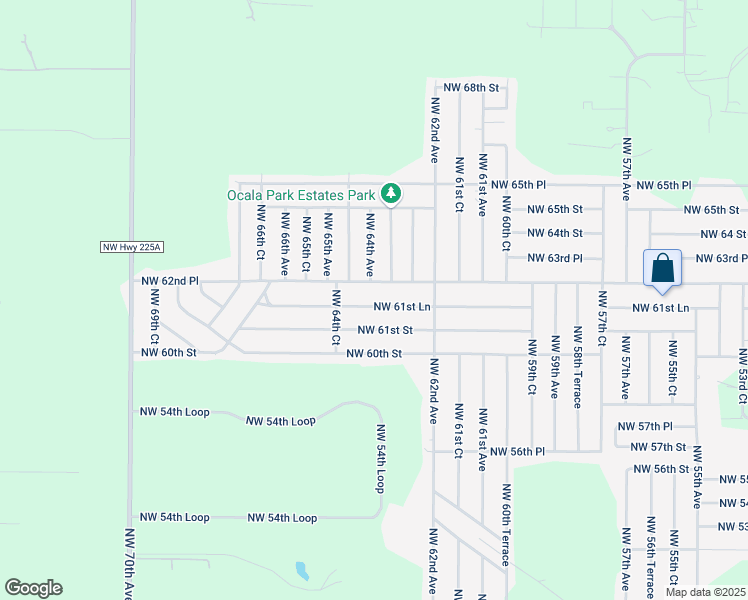 map of restaurants, bars, coffee shops, grocery stores, and more near 6349 Northwest 61st Lane in Ocala