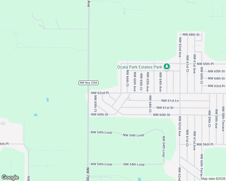 map of restaurants, bars, coffee shops, grocery stores, and more near 6677 Northwest 62nd Place in Ocala