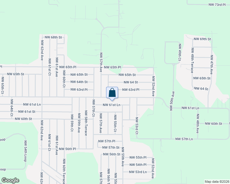 map of restaurants, bars, coffee shops, grocery stores, and more near 5565 Northwest 63rd Place in Ocala