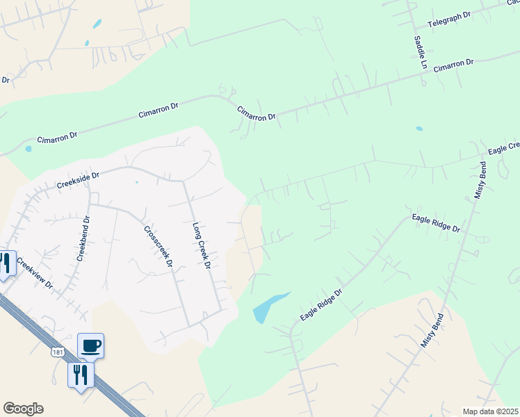 map of restaurants, bars, coffee shops, grocery stores, and more near 1231 Eagle Creek Drive in Floresville