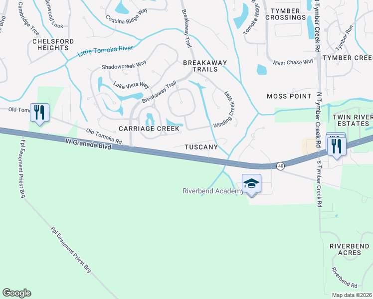 map of restaurants, bars, coffee shops, grocery stores, and more near 74 Apian Way in Ormond Beach