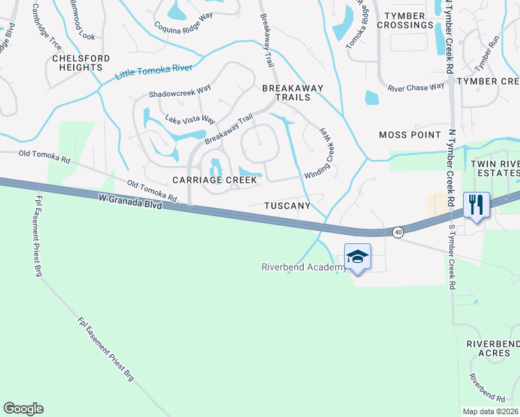 map of restaurants, bars, coffee shops, grocery stores, and more near 74 Apian Way in Ormond Beach