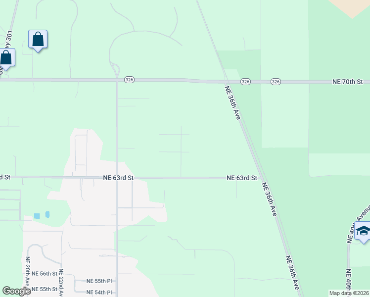 map of restaurants, bars, coffee shops, grocery stores, and more near 2851 Northeast 64th Lane in Ocala