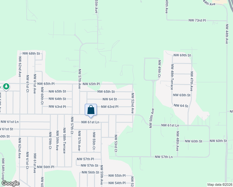 map of restaurants, bars, coffee shops, grocery stores, and more near 5358 Northwest 65th Street in Ocala