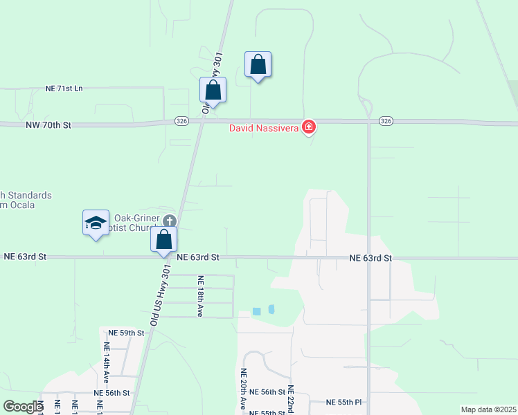map of restaurants, bars, coffee shops, grocery stores, and more near 2081 Northeast 63rd Street in Ocala