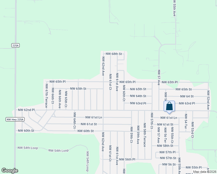 map of restaurants, bars, coffee shops, grocery stores, and more near 6477 Northwest 61st Court in Ocala