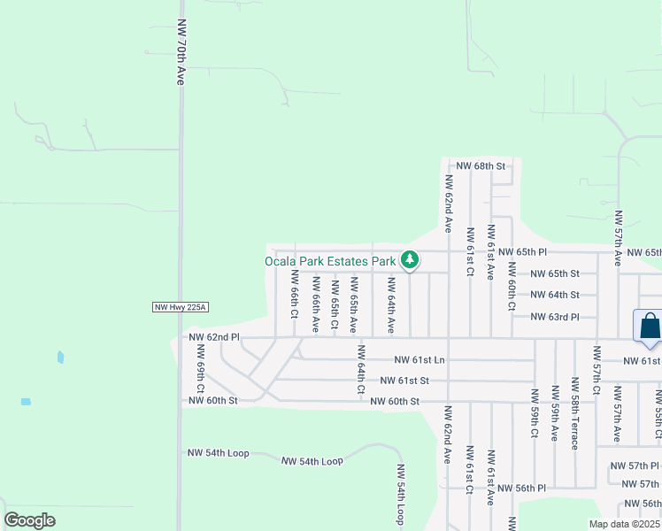 map of restaurants, bars, coffee shops, grocery stores, and more near 6611 Northwest 65th Street in Ocala