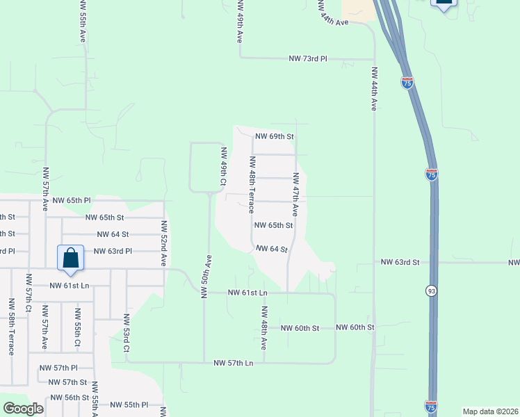 map of restaurants, bars, coffee shops, grocery stores, and more near 4749 Northwest 66th Street in Ocala