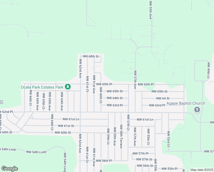 map of restaurants, bars, coffee shops, grocery stores, and more near 5976 Northwest 65th Place in Ocala