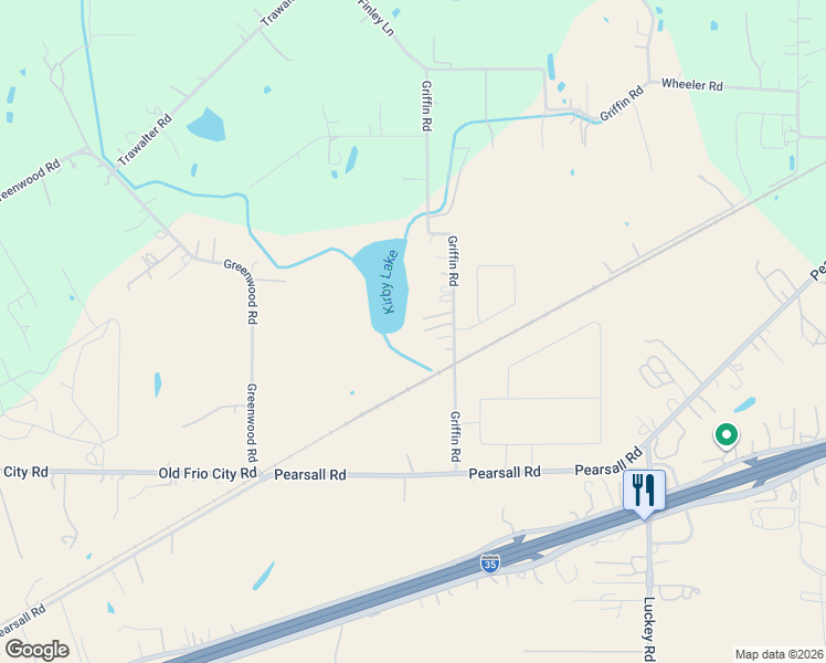 map of restaurants, bars, coffee shops, grocery stores, and more near 16851 Griffin Road in Atascosa