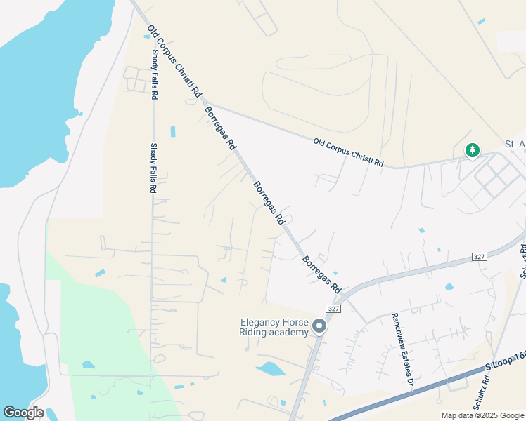 map of restaurants, bars, coffee shops, grocery stores, and more near 16767 Borregas Road in Elmendorf