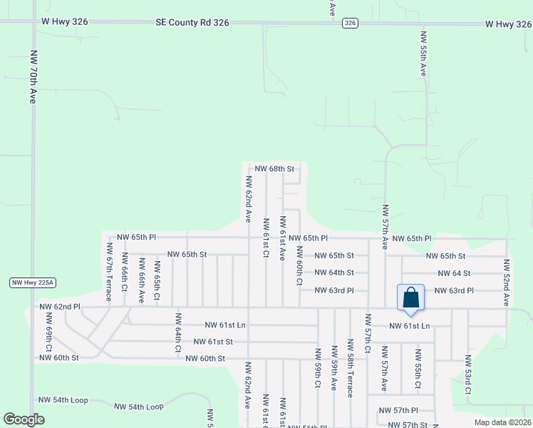 map of restaurants, bars, coffee shops, grocery stores, and more near 6690 Northwest 61st Court in Ocala