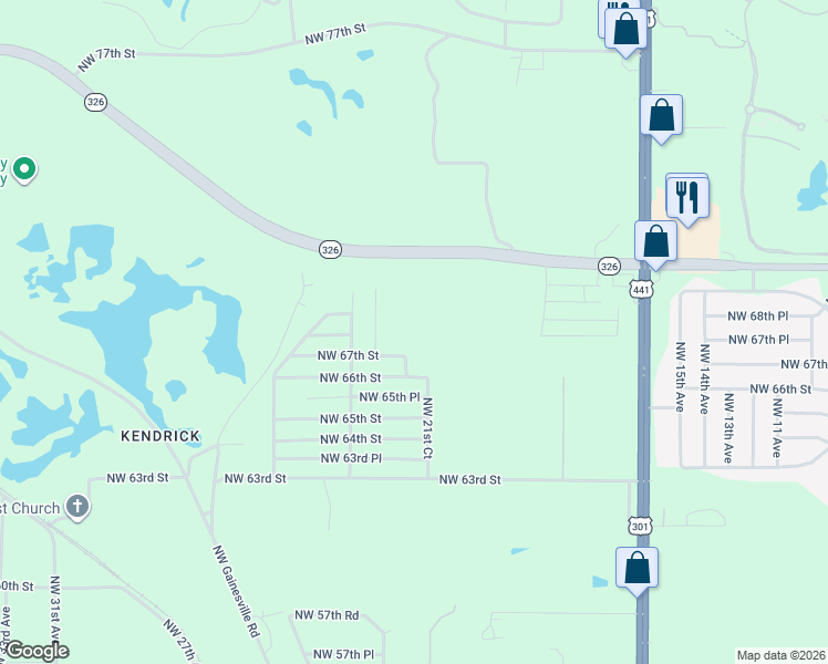 map of restaurants, bars, coffee shops, grocery stores, and more near in Ocala