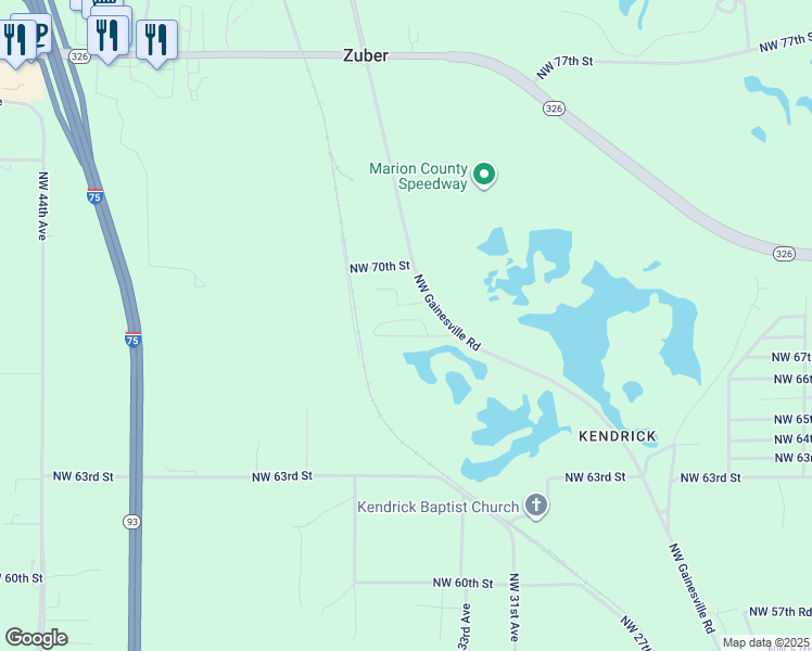 map of restaurants, bars, coffee shops, grocery stores, and more near 6900 Northwest Gainesville Road in Ocala