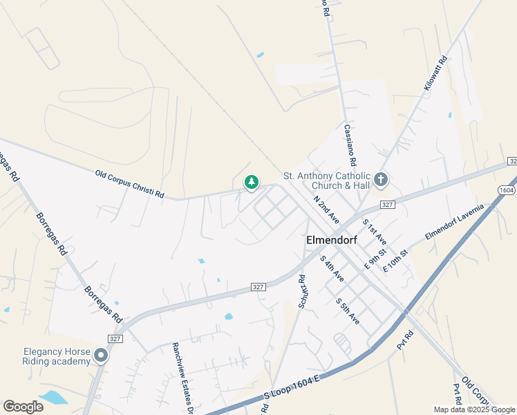 map of restaurants, bars, coffee shops, grocery stores, and more near 218 West 2nd Street in Elmendorf