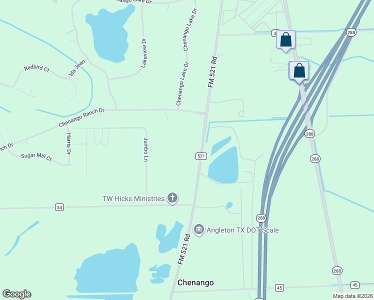 map of restaurants, bars, coffee shops, grocery stores, and more near 23202 FM 521 Road in Angleton