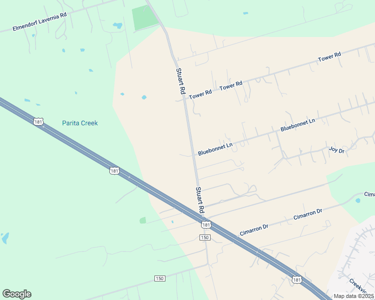 map of restaurants, bars, coffee shops, grocery stores, and more near 16219 County Road 350 in San Antonio