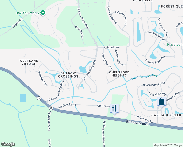 map of restaurants, bars, coffee shops, grocery stores, and more near 10 Foxbrow Look in Ormond Beach