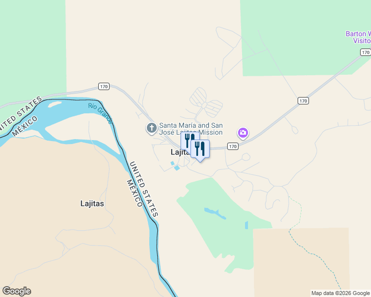 map of restaurants, bars, coffee shops, grocery stores, and more near in Lajitas