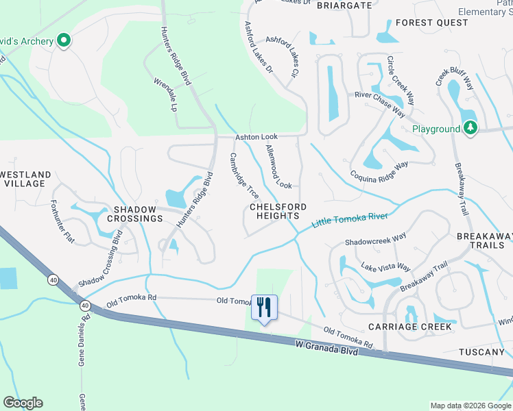 map of restaurants, bars, coffee shops, grocery stores, and more near 42 Cambridge Trce in Ormond Beach
