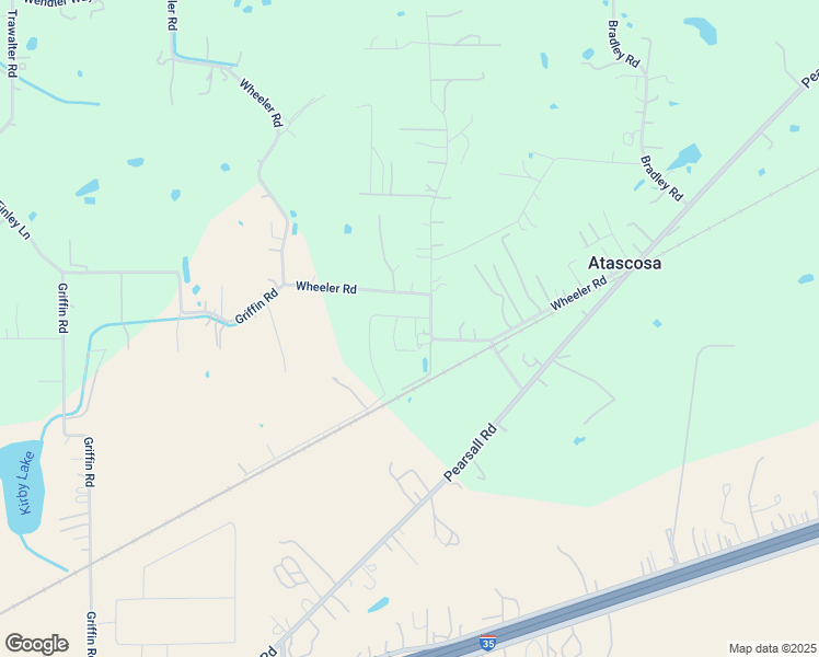 map of restaurants, bars, coffee shops, grocery stores, and more near 16211 Wheeler Road in Atascosa