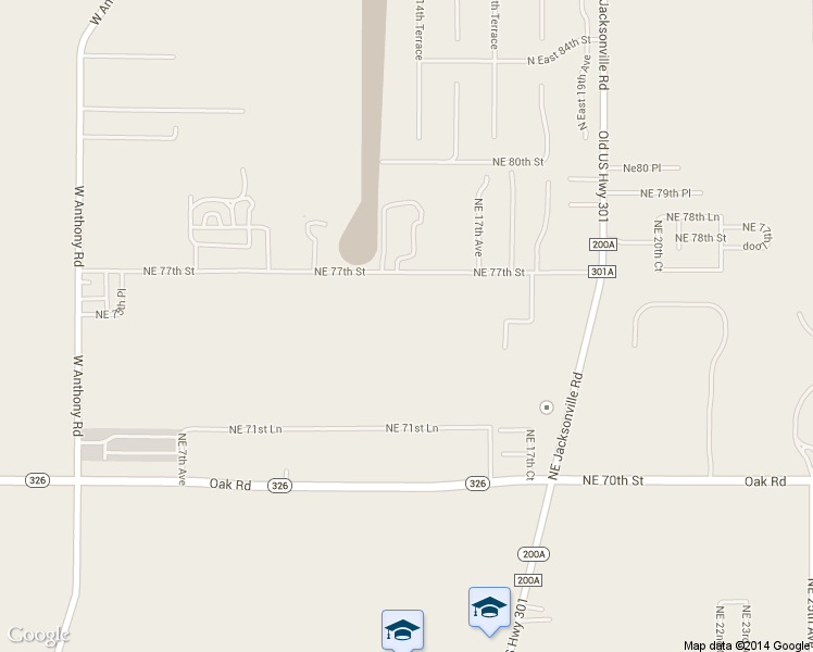 map of restaurants, bars, coffee shops, grocery stores, and more near 1410 Northeast 77th Street in Ocala