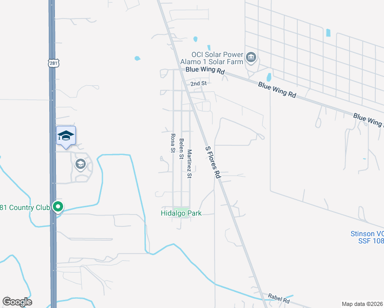 map of restaurants, bars, coffee shops, grocery stores, and more near 15854 Belen Street in San Antonio