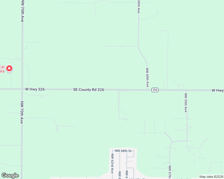 map of restaurants, bars, coffee shops, grocery stores, and more near 6260 County Road 326 in Ocala