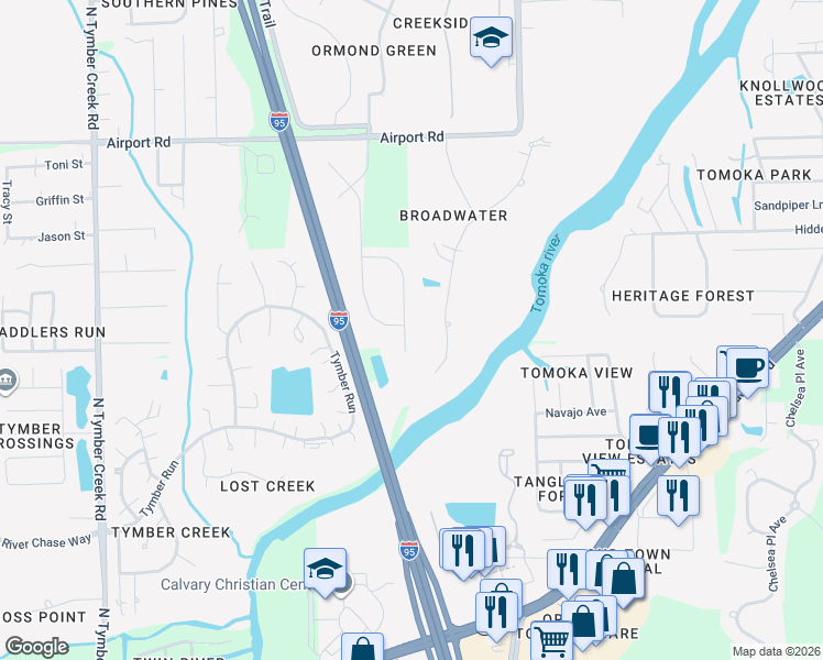 map of restaurants, bars, coffee shops, grocery stores, and more near 463 River Square Lane in Ormond Beach