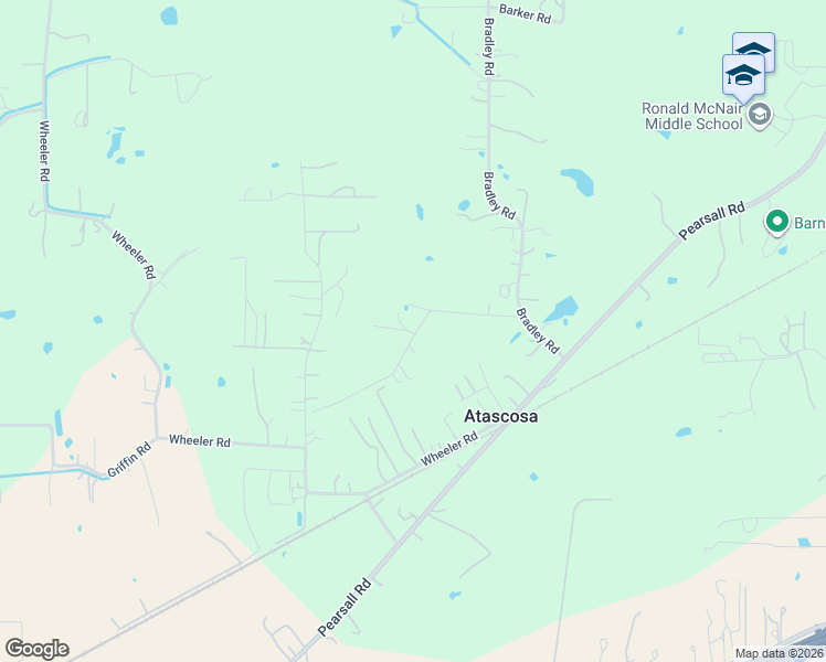 map of restaurants, bars, coffee shops, grocery stores, and more near 12374 Rudolph Road in Atascosa