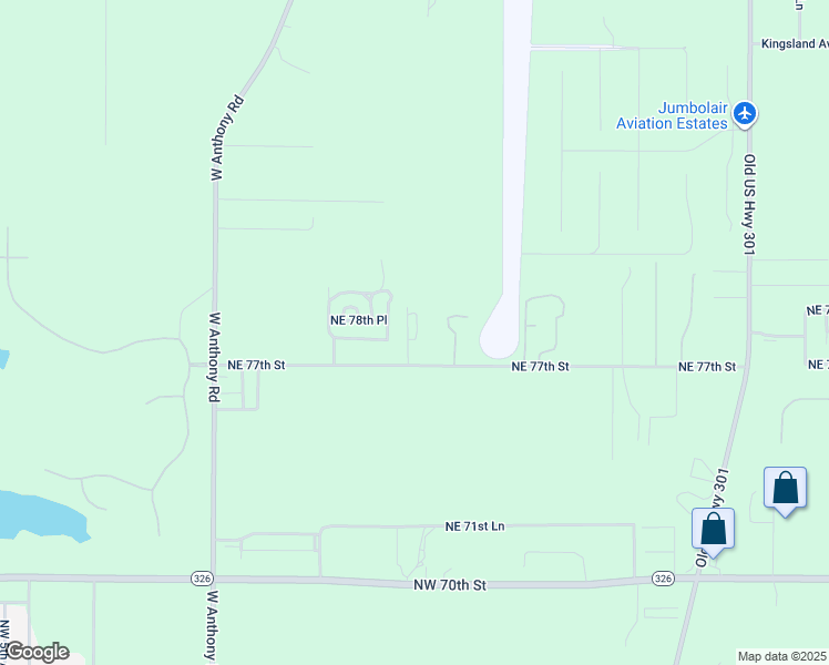 map of restaurants, bars, coffee shops, grocery stores, and more near 711 Northeast 77th Street in Ocala